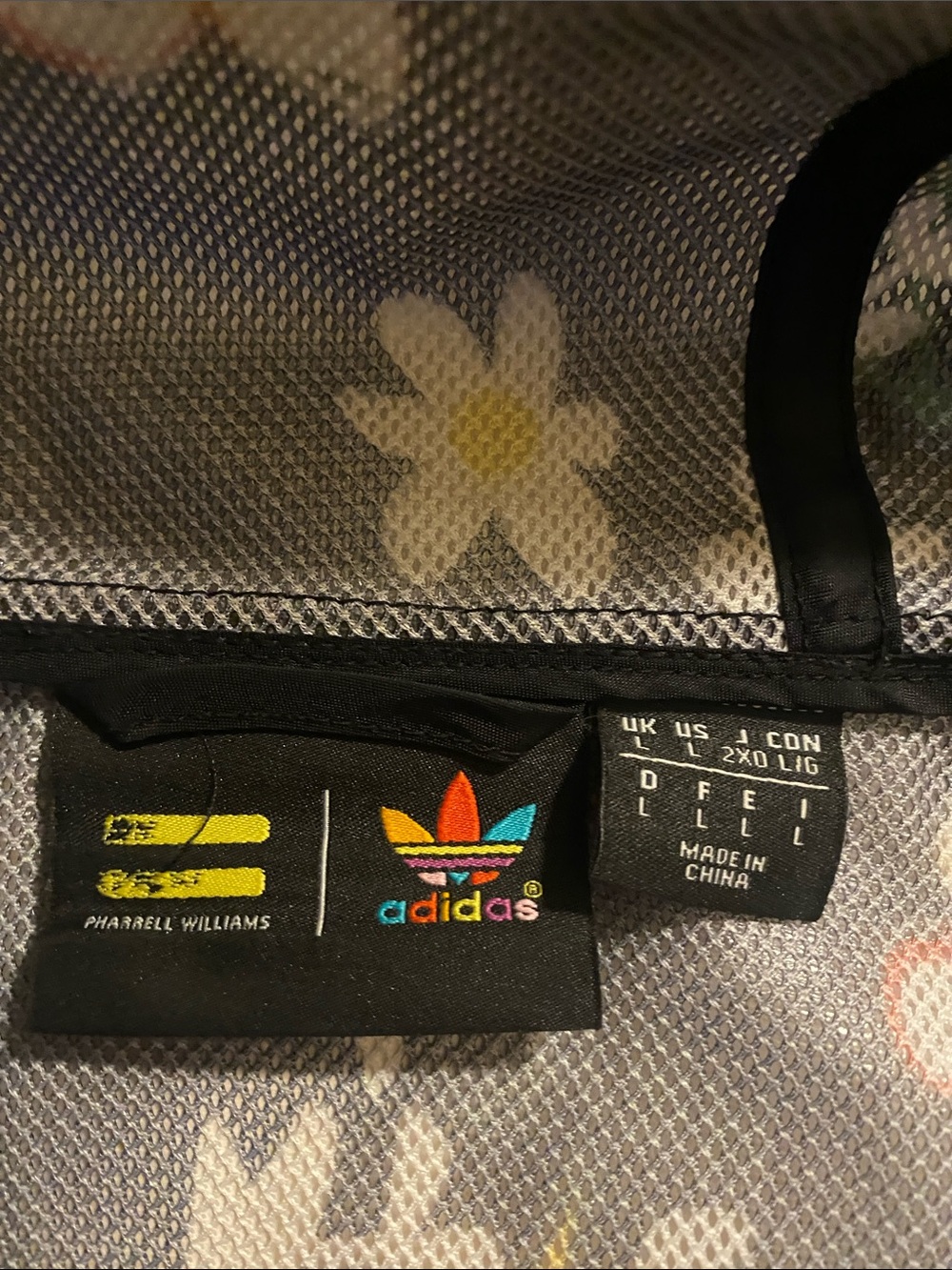 RARE Adidas Originals x Pharrell Williams Artist Doodle Jacket Sz L $130 - Picture 10 of 14